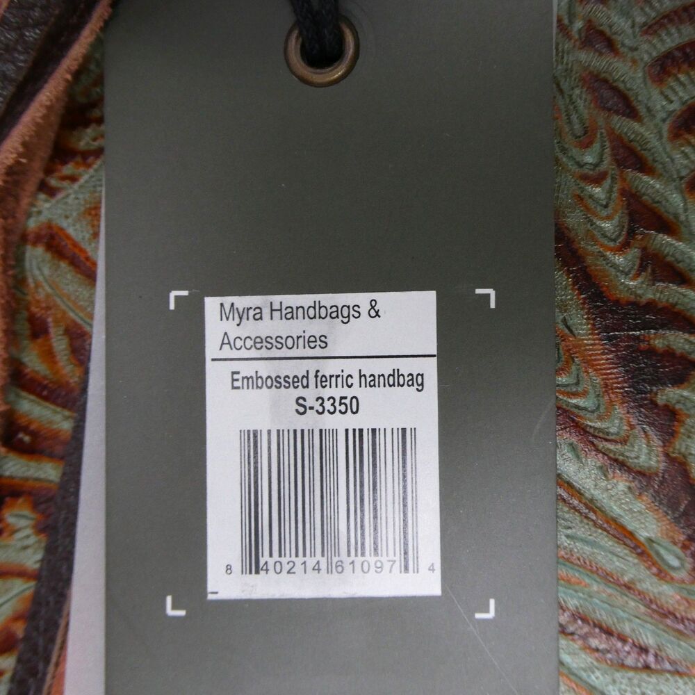 Myra Bag NWT Beautiful Handcrafted "Ferric” Fur & Emboss-Leather Handbag - Picture 3 of 14